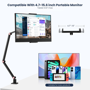 Portable <b>Tablet</b> <b>Stand</b> Holder Monitor <b>Stand</b> Holder Desk Mount with 360°Rotate Base Mobile Holder - Product Image 4