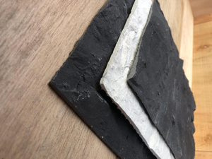 Panel de pared de <span class=keywords><strong>piedra</strong></span> travertino flexible, azulejos de chapa de pared curvados suaves ignífugos, losa grande Exterior Interior moderna de nueva tecnología STEPS - Product Image 4