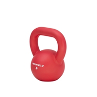 Kettlebell en acier portable de 4 kg, remplie de sable, durable, pour femmes, idéale pour la maison, la gym, l'entraînement physique, poids libre pour débutantes