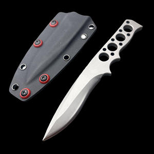 Coltello a lama fissa Full Tang in acciaio D2 con manico in acciaio inossidabile, di grado industriale, OEM per caccia, campeggio, autodifesa, con fodero Kydex - Product Image 3