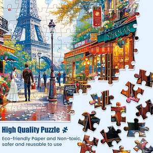 <span class=keywords><strong>Puzzle</strong></span> di Carta da 1000 Pezzi con Tema Città, Gioco Educativo Antistress con Grafica Personalizzata per Allenamento della Memoria - Product Image 2
