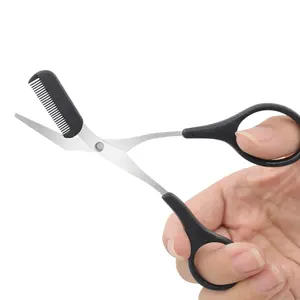 Atacado Sobrancelha Scissor Aço Inoxidável Sobrancelha Trimmer Sobrancelha Barbear e Tesoura com Pente Beleza Ferramenta Para As Mulheres