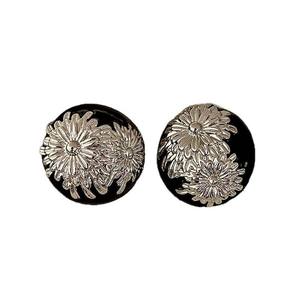 Pendientes de Cerámica con Flores Estilo Chen Duling, Chapados en Oro, Joyería Clásica para Mujer, para Fiestas - Product Image 3