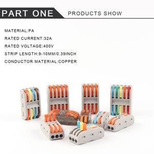 ขั้วต่อสายไฟแบบประกบขนาดกะทัดรัด 222 แบบ 2 ตัวนำ พร้อมคันโยก สีต่างๆ สำหรับสายไฟ 2 วงจร ขนาด 28-12 AWG รุ่น SPL-2 - Product Image 3