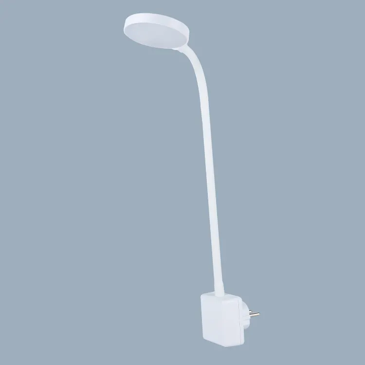 Modern Style Flexible Gooseneck Euro Plug In Wall Led Bedside Living Room Lamp Dimmable 4 Watts Wall Led Lamp For Bedroom Beds