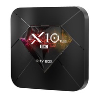 Boîtier TV Android X10 PLUS Quad Core 2 Go Android 9.0 Smart Voice 4 Go 32 Go Décodeur
