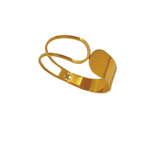 Bracelet jonc ouvert tendance large bande bracelet en acier inoxydable plaqué <span class=keywords><strong>or</strong></span> <span class=keywords><strong>18</strong></span> <span class=keywords><strong>carats</strong></span> <span class=keywords><strong>manchette</strong></span> dames - Product Image 2