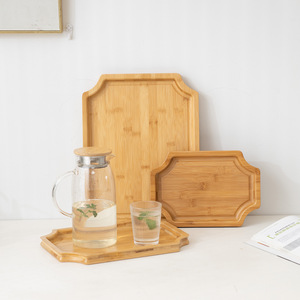 Factory direct sales of bamboo <b>tea</b> <b>trays</b>, <b>tea</b> sets, solid wood <b>trays</b>, fruit, snack, and dried fruit plates, bedside water cups, - Product Image 5