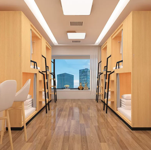 <span class=keywords><strong>Lit</strong></span> mezzanine en métal et bois, taille king size, avec design de <span class=keywords><strong>lit</strong></span> capsule - Meuble superposé moderne et gain de place pour adultes et enfants - Product Image 3