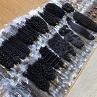 Extensiones de Cabello Humano Virgen Vietnamita 100% Natural, Ondulado Profundo, Doble Trama, Estilo Boho, Negro Natural, Grado Superior, 100g, para Crochet
