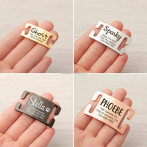 Étiquette d'identification de chien de compagnie de luxe personnalisée <span class=keywords><strong>Code</strong></span> QR vierge Traction Silicone dentelle décoration animal à la mode pour chiens chats - Product Image 4