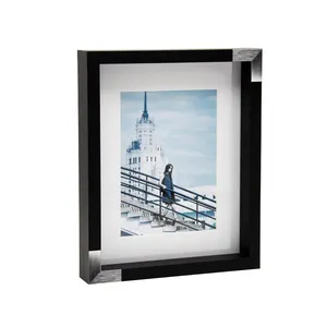 Europe Style 8x10inch Wood Photo Frame Silk Screen Printing Metal Decoration Picture Photo Frame 6x8\" size Painted Surface