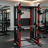 Cage de musculation ultime en acier pour la maison avec pile de poids de 75 kg pour triceps, jambes, dos, musculation et machine Smith