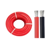 Câble de batterie en cuivre étamé 99,9 % de 10 mm, fil en silicone anti-corrosion pour connexion de systèmes marins et onduleurs solaires
