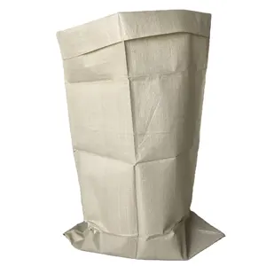 50kg beyaz dokuma kum torbası 50kg ısı mühürlü pp kum torbası