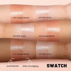 OEM Biểu Tượng Tùy Chỉnh Nhãn Hiệu Riêng Dewy Khuôn Mặt & Cơ Thể Long Lanh Chất Lỏng <span class=keywords><strong>Highlighter</strong></span> Dài Mặc Không Thấm Nước Đa Sử Dụng Sáng <span class=keywords><strong>Highlighter</strong></span> - Product Image 4