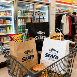 Chamepak Eco-Friendly Luxury Carry Out <strong>Bags</strong> Biodegradable Custom Printed Brown Kraft Paper <strong>Bags</strong> with Handle for Store Use - Product Image 4