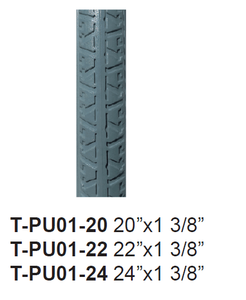 व्हीलचेयर एक्सेसरी स्पेयर पार्ट के लिए टिकाऊ विरोधी पर्ची pu 20 22 24 इंच पहियों टायर टायर - Product Image 2