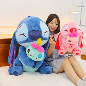 Peluche en peluche bleue et rose à motifs de dessins animés en gros, décoration de chambre, peluche de <span class=keywords><strong>confort</strong></span> pour bébé, porte-clés, cadeau d'anniversaire, jouet en peluche - Product Image 4