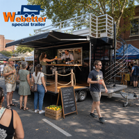 Webetter Remorque mobile commerciale certifiée COC, personnalisée, pour présentation de bijoux et produits de beauté, bar à limonade et food truck avec terrasse sur le toit