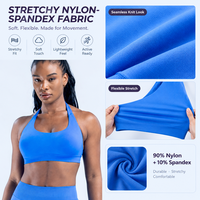 Soutiens-gorge de sport sans coutures pour femmes, col halter, anti-choc, décolleté en U, dos élégant, maintien élevé, pour fitness et yoga