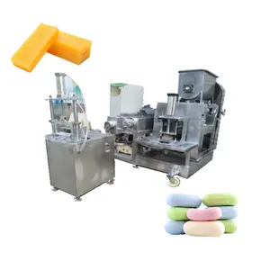 Easy to operate soap production line including mixer three roller mill plodder cutter printer soap making machine