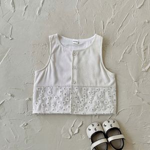 เสื้อคลุมเด็กผู้หญิงสไตล์เกาหลี Korababy ลายดอกไม้ ผ้าตาข่าย ระบายอากาศได้ดี สำหรับฤดูใบไม้ผลิและฤดูใบไม้ร่วง คอกลม น่ารัก ใส่ได้ทุกวัน - Product Image 4