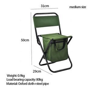 2025 Nueva Bolsa plegable portátil playa jardín al aire libre ocio Camping viaje dibujo madera respaldo pesca taburete silla - Product Image 3