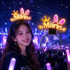Durable Plastic Light-Up Hair Hoop Kids Glowing <b>Headband</b> Photo Prop for Birthday Parties and Carnival Children's Gifts - Product Image 2
