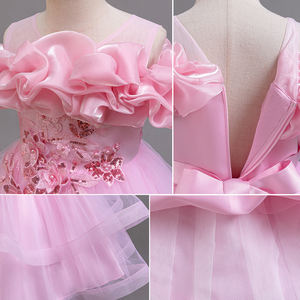 Abito da damigella nuziale della ragazza di fiore 4-12 festa di compleanno abito da sera da ballo elegante ragazza abito da spettacolo con pianoforte - Product Image 6