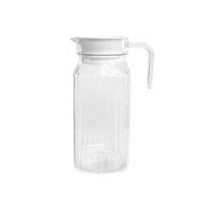 Jarra de Bebidas Transparente de Plástico PC con Tapa Antiderrames y Asa, Reutilizable para Jugos y Agua, Ideal para Restaurantes y Servicios de Catering - Product Image 1
