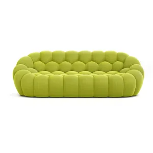 Modernes Hot Sale einfaches Stoffs ofa Designer modell gebogenes Sofa Kürbis förmiges Wohnzimmer möbels ofa