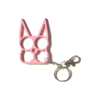 Dessin animé chat visage forme doigt tigre ouvre tournevis porte-clés multifonctionnel porte-clés sac à main sac à main ornement lapin oreille chat - Product Image 2