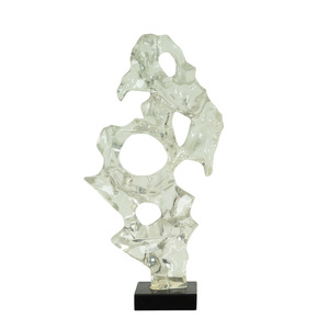 Sculpture en résine de pierre de Taihu, irrégulière et transparente, pièce d'art décorative pour la maison - Product Image 5