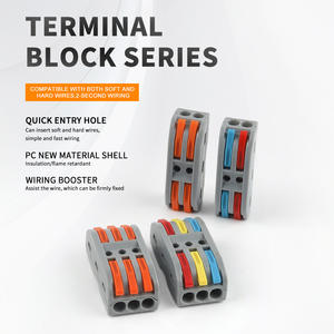 DIY GO迷你通用紧凑型杠杆式电线连接器，可重复使用的推入式端子块，用于<span class=keywords><strong>2</strong></span>/<span class=keywords><strong>3</strong></span>端口电缆拼接 - Product Image 3