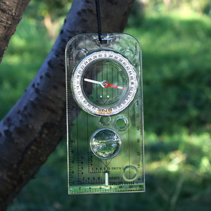 Không thấm nước di động ngoài trời cắm trại Xe Đạp Bánh la bàn sáng gấp Glow La bàn bản đồ quy mô Cai Trị Acrylic cho đi bộ đường dài đi xe đạp - Product Image 1