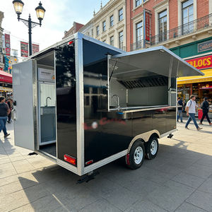 Used Customizable BBQ Food Truck Trailer Fiberglass Frame with Combo Range, Deep Fryer &amp; Compartment Sink - Product Image 1