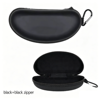 Étui à lunettes de soleil et à lunettes de vue rectangulaire en plastique imperméable XUZE ZC-525 avec rangement rigide en EVA à fermeture éclair et clip pour sac à dos