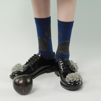 Nieuw ontwerp Winterfruitpatroon Mode Dames Crew Sokken Antislip Ademend Comfortabel Katoen voor casual dagelijks gebruik