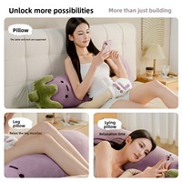 Oreiller Fumian Eggplant King en peluche, favorisant le sommeil, avec design de maintien des jambes, pour filles, femmes enceintes et adultes