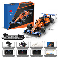 Blocs de programmation bricolage formule F1 course App télécommande 2.4ghz Puzzle assemblage Simulation voiture de sport jouets pour enfants pour enfant