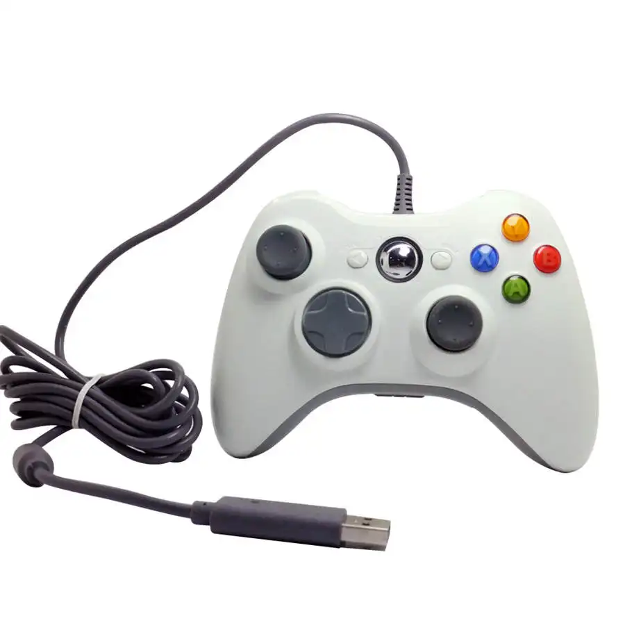 Xbox 360เกมแพดคอนโทรลเลอร์ PC,เกมแพดแบบมีสาย USB สำหรับ Xbox 360ตัวควบคุมการออกแบบตามหลักสรีรศาสตร์ที่ดีขึ้น