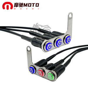 Interruptor de Motocicleta Motochi de 16 mm, Tres Funciones, Impermeable, con Anillo de Luz LED para Modificación de Bicicletas Eléctricas - Product Image 1