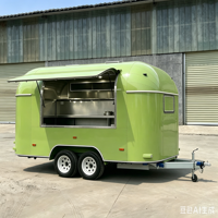 Remorque alimentaire mobile personnalisable de style rétro avec service de burritos et de bonbons, détecteur de fuite de gaz certifié DOT