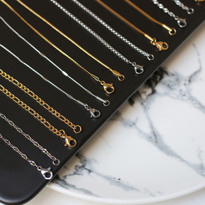 Collection de chaînes personnalisées en acier inoxydable plaqué PVD 18 carats, chaînes Figaro empilables, chaînes à maillons, chaînes délicates dorées pour un usage quotidien - Product Image 3