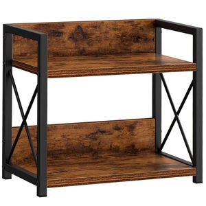 Iron Wood Double Layer Storage <b>Rack</b> For <b>Kitchen</b> Countertop Food Condiment Organization 2 Tier Shelf - Product Image 5