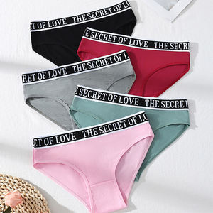 ملابس داخلية نسائية جديدة لعام 2025 بشعار مخصص ومقاسات كبيرة، سراويل داخلية سلسة للياقة واليوغا مع طباعة حروف - Product Image 2