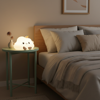 Veilleuse LED en silicone Ten Thousand Fires, petite veilleuse de chevet, minimalisme moderne, télécommandée, rechargeable, colorée, pour la maison