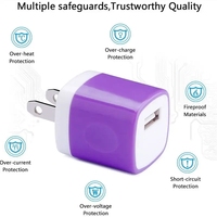 Téléphone portable 5V 1A 5W Single Port Cube Travel USB Charger Adapter US Plug USB Wall Charger Block pour téléphones
