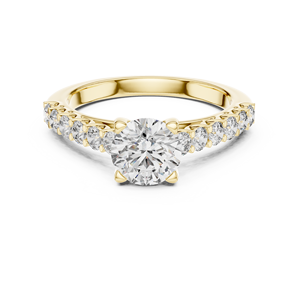 VERSATILE 1CT Lab Grown Diamond Brilliant Cut IGI Certified Luxury Engagement Valentine Wedding <b>Ring</b> PAVE <b>SET</b> 18KT Rose <b>Gold</b> - Product Image 5